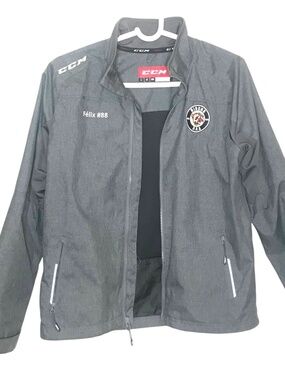 CCM Hockey Team Jacket L (Fits S/M) Bisons AAA Embroidered Full Zip Félix #88